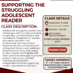Supporting the Struggling Adolescent Reader