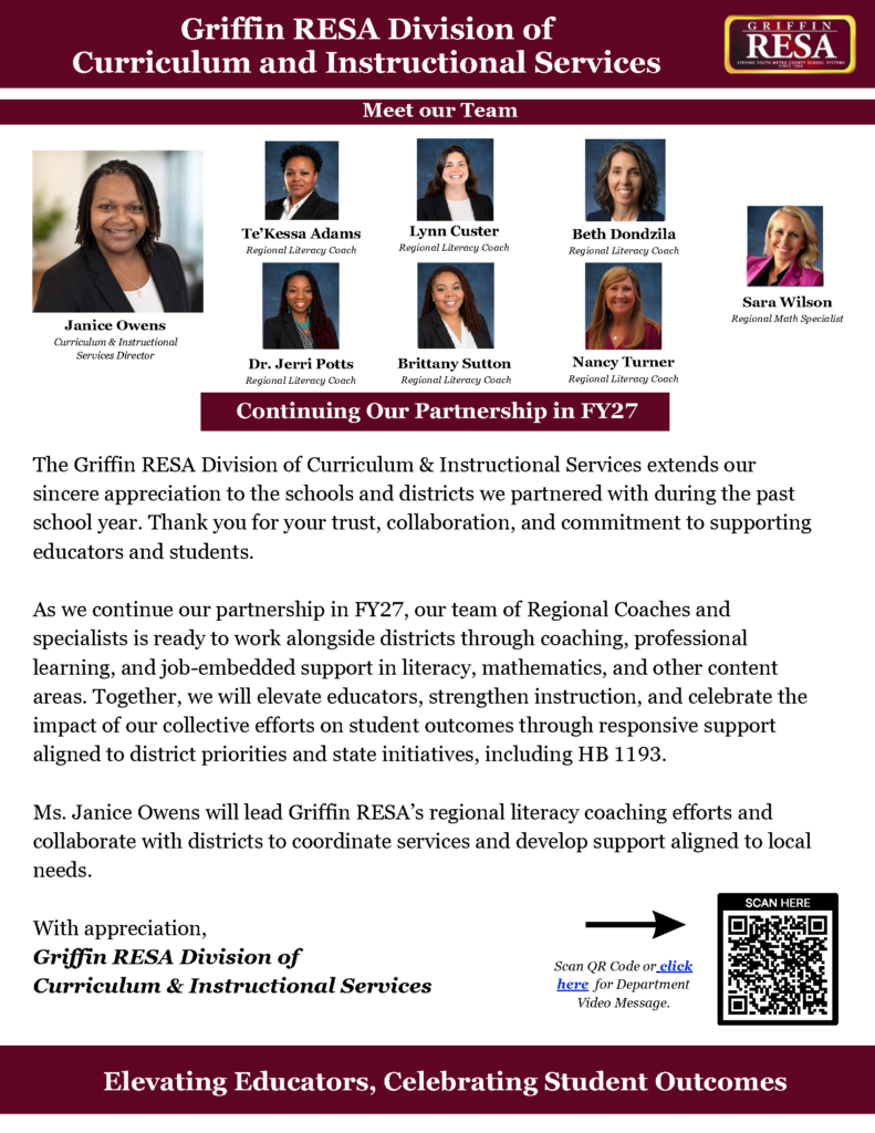 Our Curriculum & Instructional Services Division is ready to support our districts!