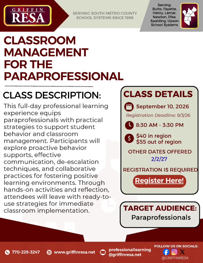 Classroom Management for the Paraprofessional