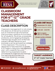 Classroom Management for 6-12 Teachers