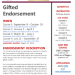 New Gifted Endorsement Cohort Forming (Sept 8th)