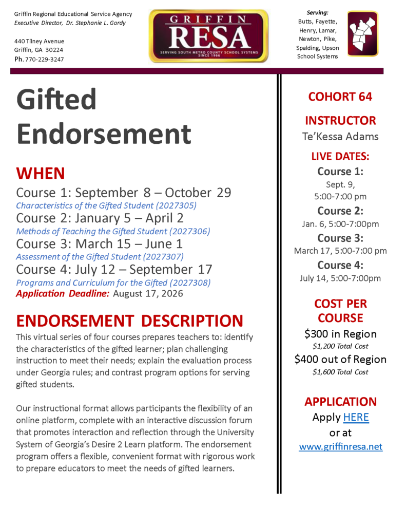 New Gifted Endorsement Cohort Forming (Sept 8th)
