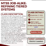 MTSS Job Alike: Refining Tiered Systems
