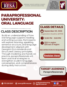 Oral Language: Paraprofessional University