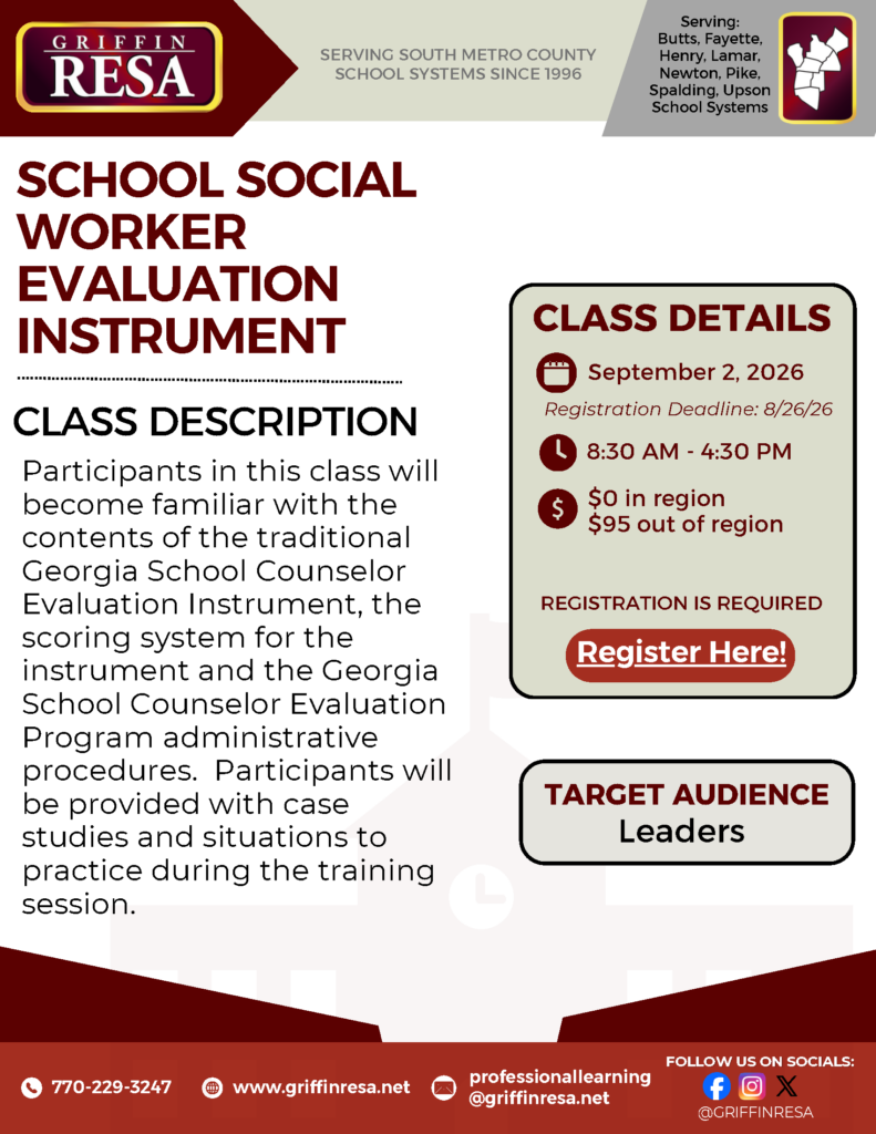 School Social Worker Evaluation Instrument Training