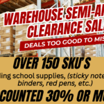 Warehouse Annual Clearance Sale–School Supply deals too good to miss!