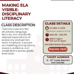 Disciplinary Literacy: Making ELA Visible