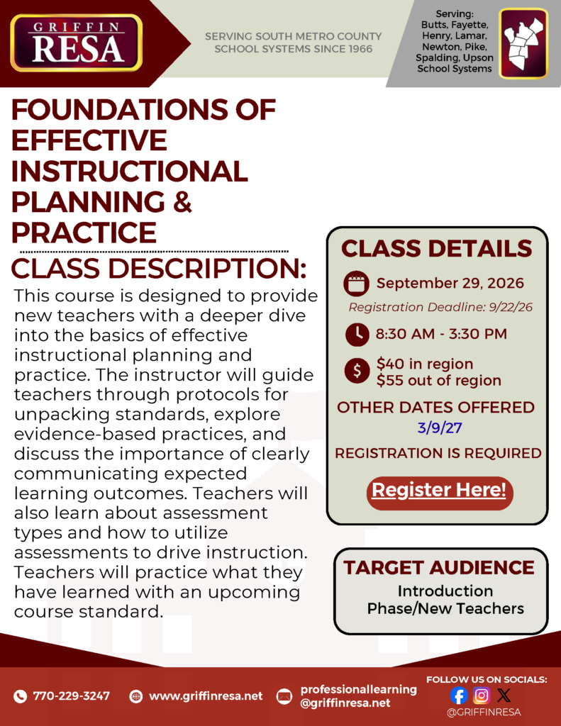 Foundations of Effective Instructional Planning & Practice