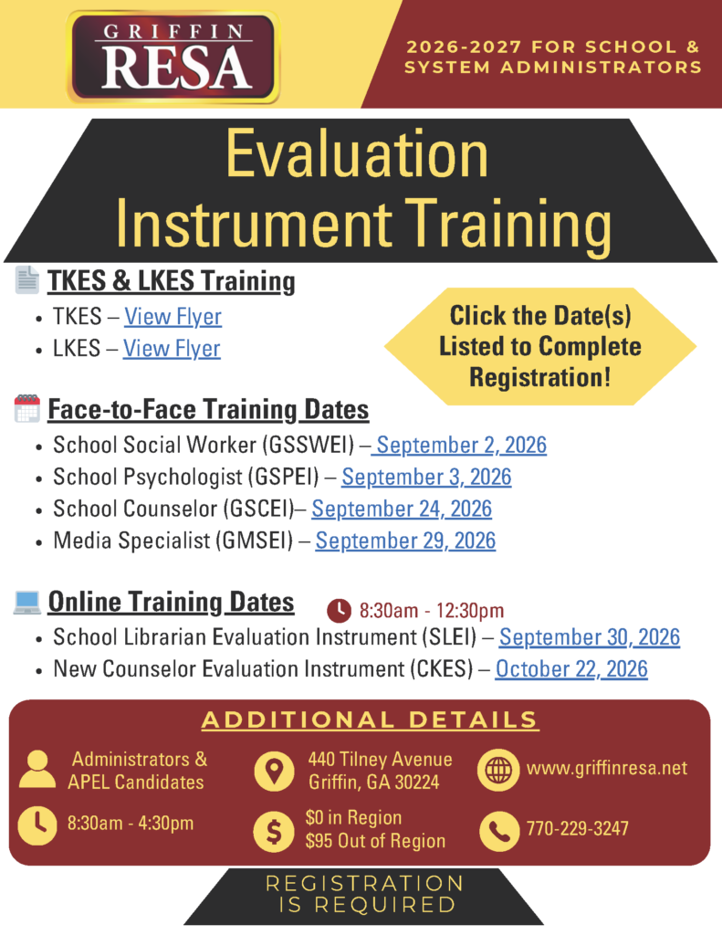Administrators: Strengthen Your Staff Evaluation Practices / FY27 Training