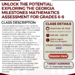 GA Milestones Math Assessment for Grades 6th – 8th